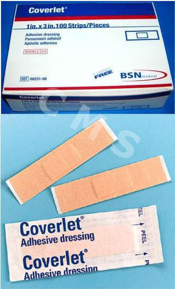 Bsn Coverlet Strip Adhesive Lightweight Fabric Bandage Dressing